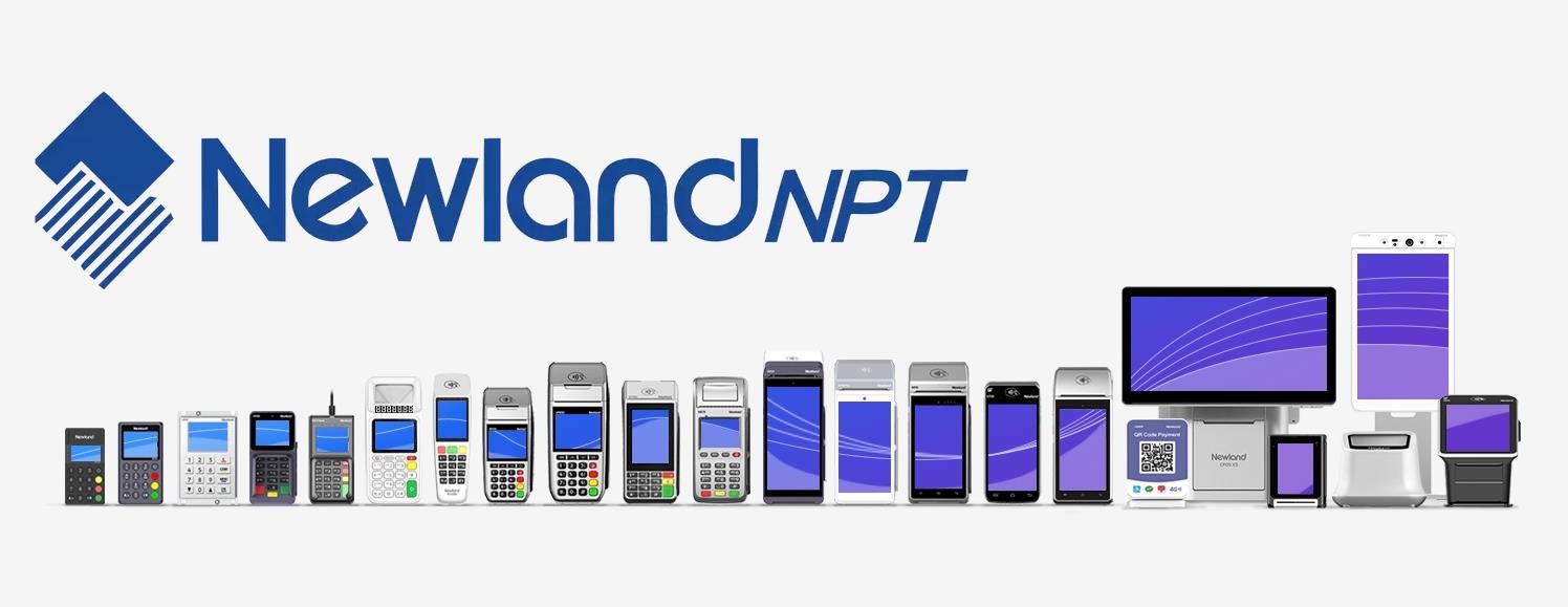 Newland NPT logo and payment terminal family